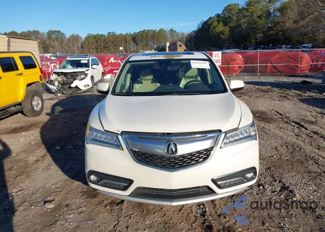 2014 Acura Mdx Technology Package z USA, uszkodzony, nr VIN 5FRYD3H41EB013220